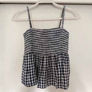 American Eagle Outfitters Navy Checkered Camisole